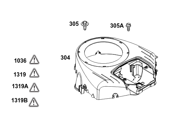 Blower Housing Group Diagram and Parts List for 40N777-0028-B5 400000 - 699999 Briggs and Stratton Engine